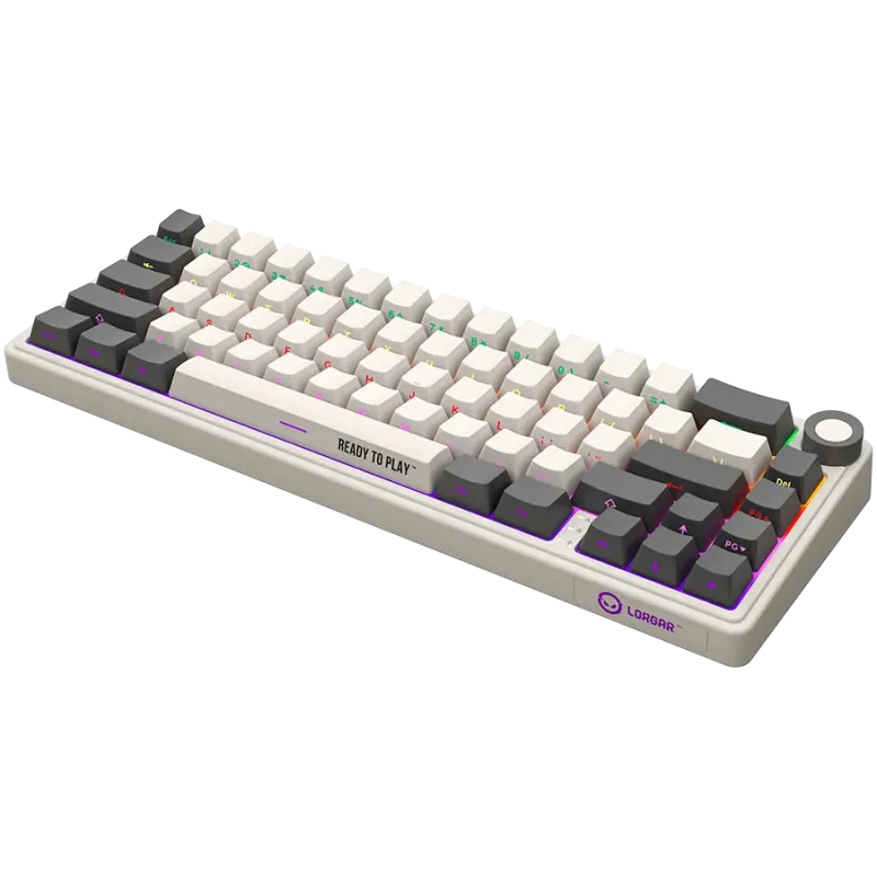 LORGAR KBP70MW, Wireless 65% Mechanical Gaming Keyboard Pro, Beige, EN layout - 1