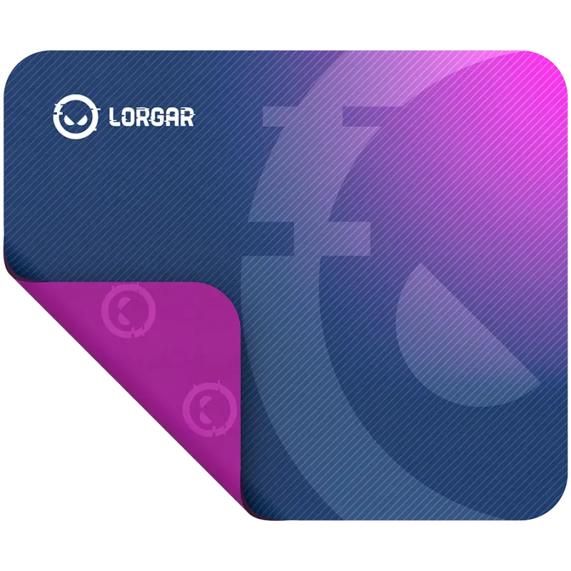 Lorgar Main 133, Gaming mouse pad, High-speed surface, Purple anti-slip rubber base, size: 360mm x 300mm x 3mm, weight 0.2kg - 1