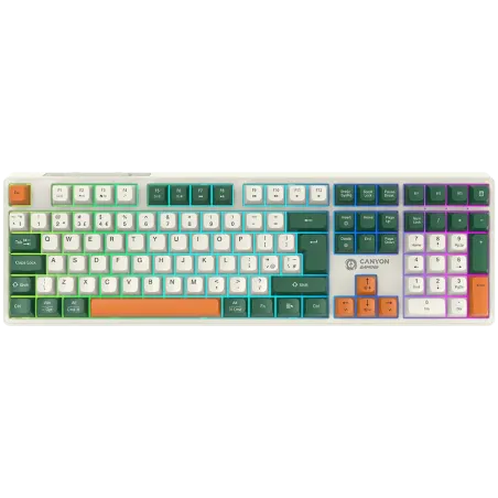 CANYON keyboard Shadder GKW-11 Mech RGB UK/US Wireless White - 1