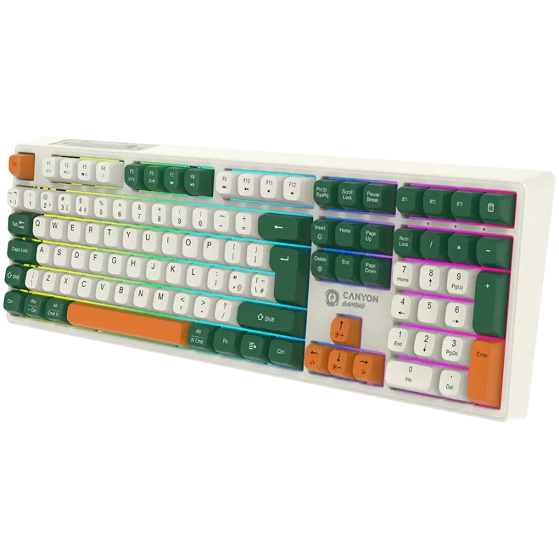CANYON keyboard Shadder GKW-11 Mech RGB UK/US Wireless White - 1