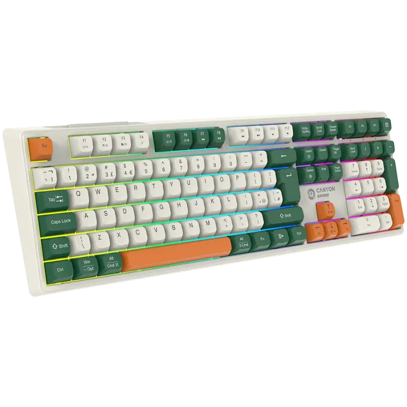 CANYON keyboard Shadder GKW-11 Mech RGB UK/US Wireless White - 1