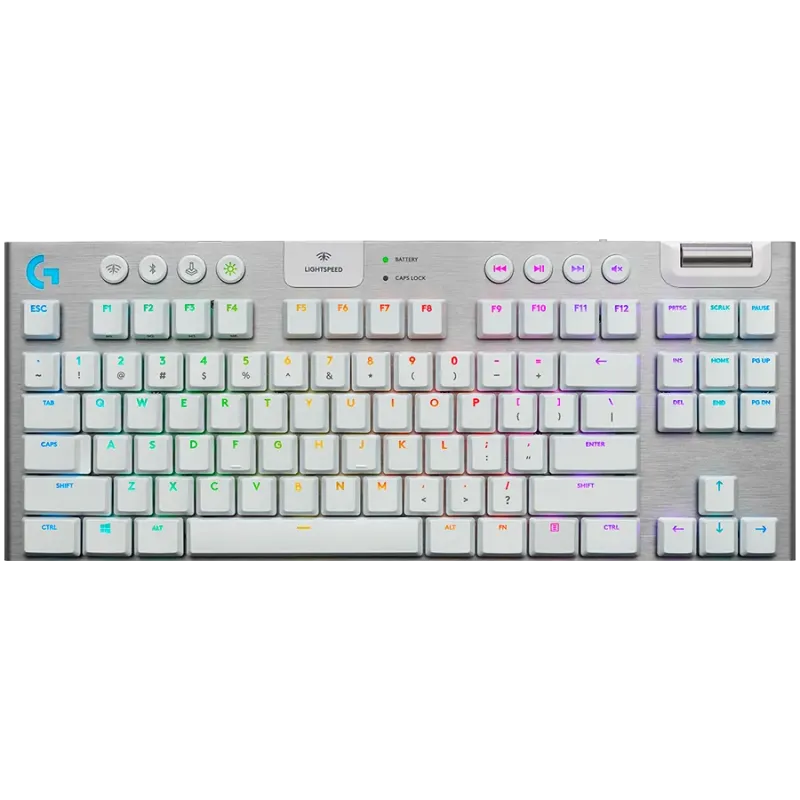 LOGITECH G915 X LIGHTSPEED Wireless Gaming Keyboard - WHITE - US INT'L - 2.4GHZ/BT - EMEA28i-935 - TACTILE - 1