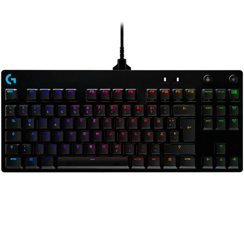 LOGITECH G PRO TKL Corded Mechanical Gaming Keyboard - BLACK - US INT'L - USB - CLICKY - 1