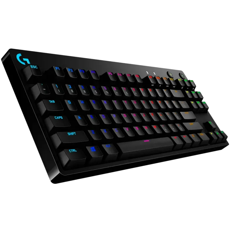 LOGITECH G PRO TKL Corded Mechanical Gaming Keyboard - BLACK - US INT'L - USB - CLICKY - 1