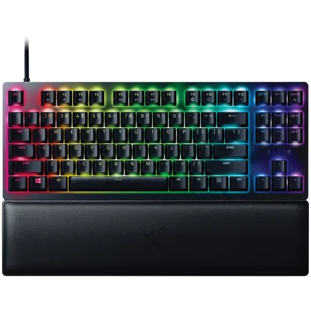 Razer Huntsman V2 Tenkeyless, Optical Gaming Keyboard (Clicky Optical Switch), US Layout, Doubleshot PBT Keycaps, Sound Dampenin