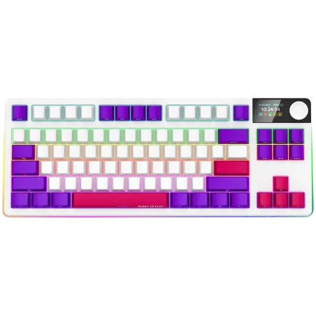LORGAR KBP70TKLW, Wireless TKL Mechanical Gaming Keyboard Pro, White, EN layout - 1