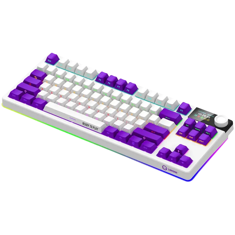 LORGAR KBP70TKLW, Wireless TKL Mechanical Gaming Keyboard Pro, White, EN layout - 1