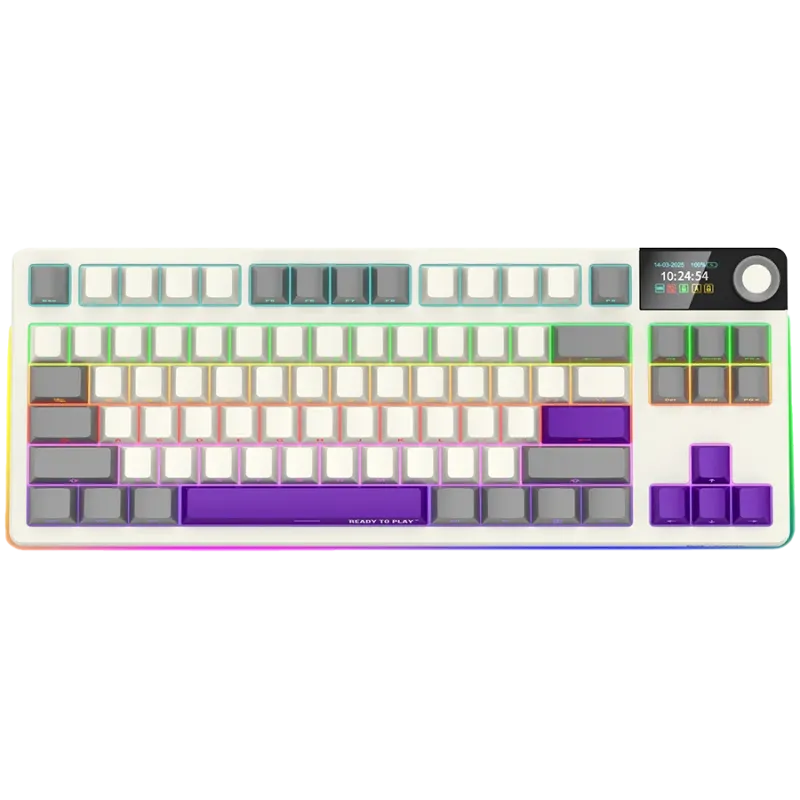 LORGAR KBP70TKLW, Wireless TKL Mechanical Gaming Keyboard Pro, Beige, EN layout - 1