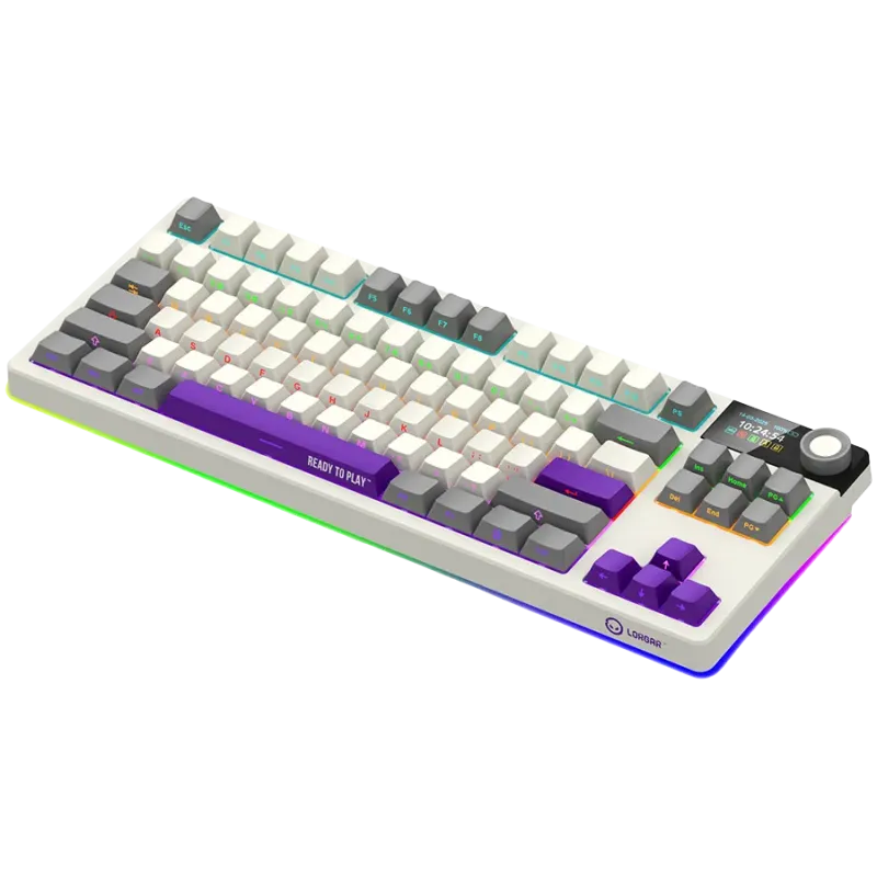LORGAR KBP70TKLW, Wireless TKL Mechanical Gaming Keyboard Pro, Beige, EN layout - 1