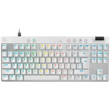LOGITECH G PRO X TKL RAPID Gaming Keyboard - WHITE - US INT'L - USB - EMEA28i-935 - LINEAR - 1