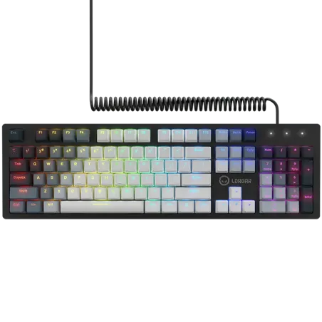 LORGAR Azar 514, Wired mechanical gaming keyboard, RGB backlight, 1680000 colour variations, 18 modes, keys number: 104, 50M cli