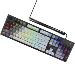 LORGAR Azar 514, Wired mechanical gaming keyboard, RGB backlight, 1680000 colour variations, 18 modes, keys number: 104, 50M cli