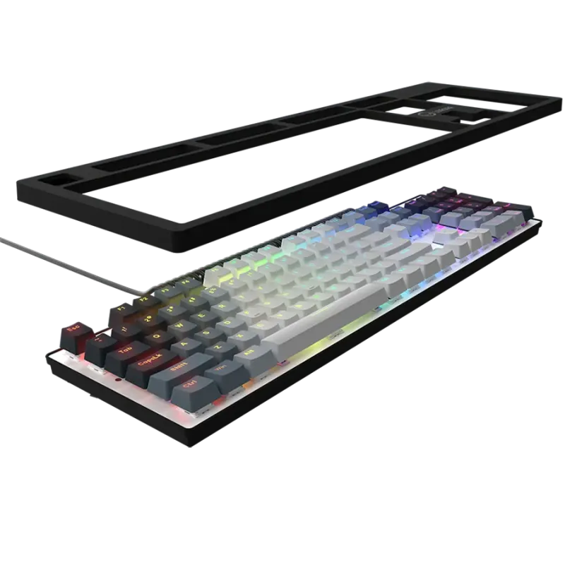 LORGAR Azar 514, Wired mechanical gaming keyboard, RGB backlight, 1680000 colour variations, 18 modes, keys number: 104, 50M cli