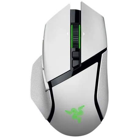 Razer Basilisk V3 Pro 35K, White, Gaming Mouse, HyperSpeed Wireless, Bluetooth, Focus Pro 35K Optical Sensor Gen-2, 35000 DPI, C