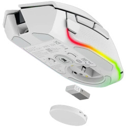 Razer Basilisk V3 Pro 35K, White, Gaming Mouse, HyperSpeed Wireless, Bluetooth, Focus Pro 35K Optical Sensor Gen-2, 35000 DPI, C