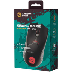 CANYON mouse Carver GM-116 6buttons Wired Black - 6