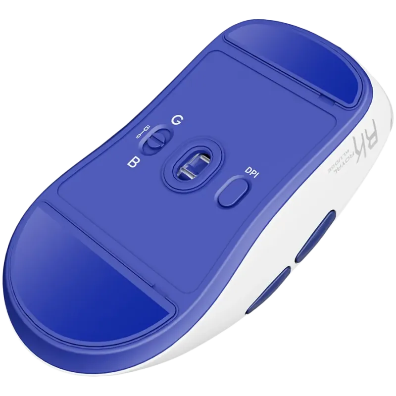 ROYAL KLUDGE M30 White Blue Gaming Mouse PAW 33111K - 1