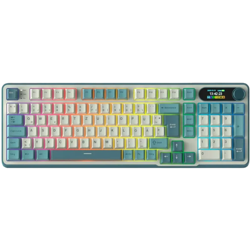 ROYAL KLUDGE RK-S98 Light Cloud Gaming Keyboard Chartreuse switch - 1