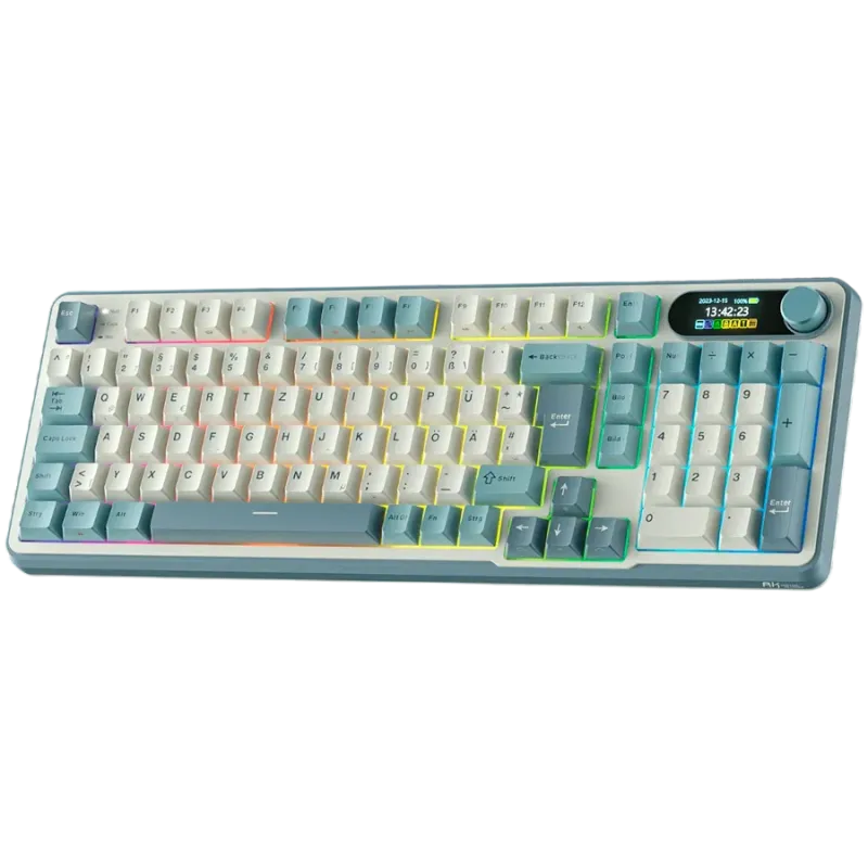 ROYAL KLUDGE RK-S98 Light Cloud Gaming Keyboard Chartreuse switch - 1