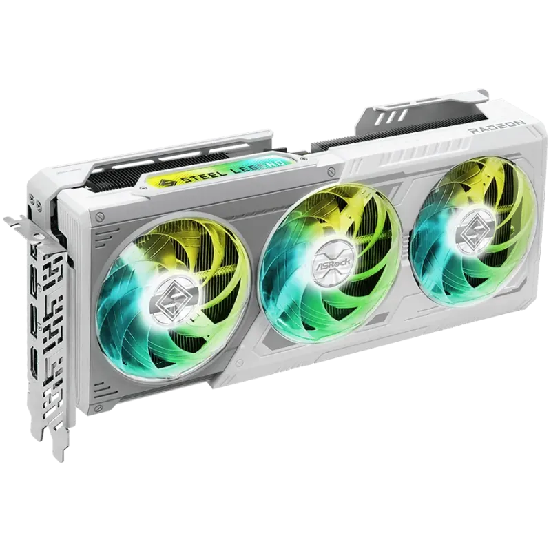 ASROCK Video Card AMD Radeon RX 9070 XT Steel Legend 16GB GDDR6 256-bit HDMI 3x DP - 1