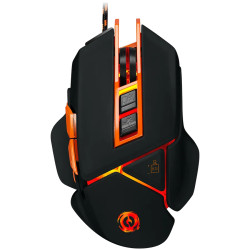 CANYON Optical gaming mouse, adjustable DPI setting 800/1000/1200/1600/2400/3200/4800/6400, LED backlight, moveable weight slot 