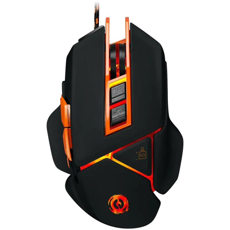 CANYON Optical gaming mouse, adjustable DPI setting 800/1000/1200/1600/2400/3200/4800/6400, LED backlight, moveable weight slot 