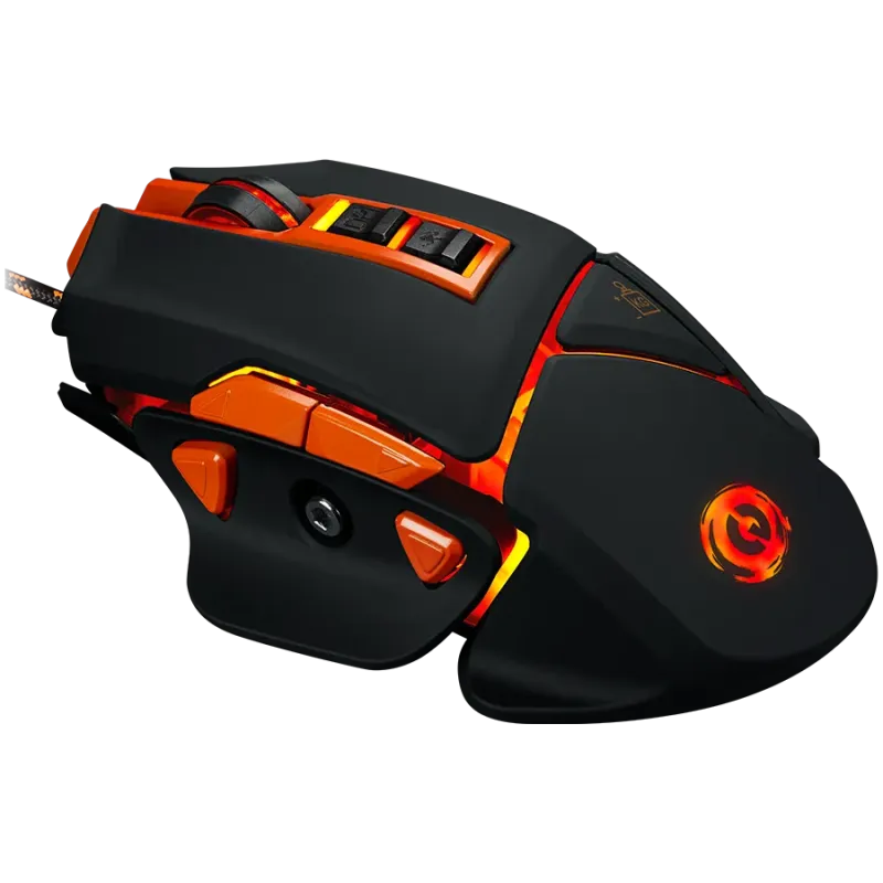 CANYON Optical gaming mouse, adjustable DPI setting 800/1000/1200/1600/2400/3200/4800/6400, LED backlight, moveable weight slot 
