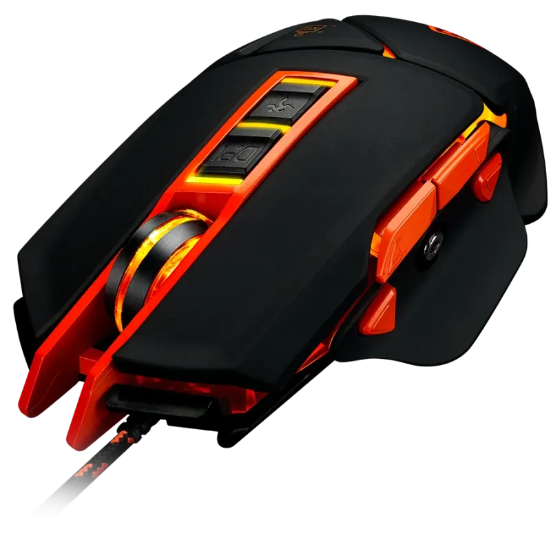 CANYON Optical gaming mouse, adjustable DPI setting 800/1000/1200/1600/2400/3200/4800/6400, LED backlight, moveable weight slot 
