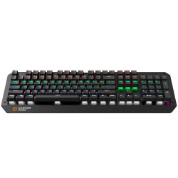 CANYON Hazard GK-6, Wired multimedia gaming keyboard with lighting effect, 108pcs rainbow LED, Numbers 104keys, EN double inject