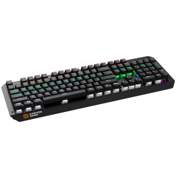 CANYON Hazard GK-6, Wired multimedia gaming keyboard with lighting effect, 108pcs rainbow LED, Numbers 104keys, EN double inject