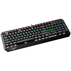 CANYON Hazard GK-6, Wired multimedia gaming keyboard with lighting effect, 108pcs rainbow LED, Numbers 104keys, EN double inject