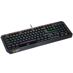 CANYON Hazard GK-6, Wired multimedia gaming keyboard with lighting effect, 108pcs rainbow LED, Numbers 104keys, EN double inject