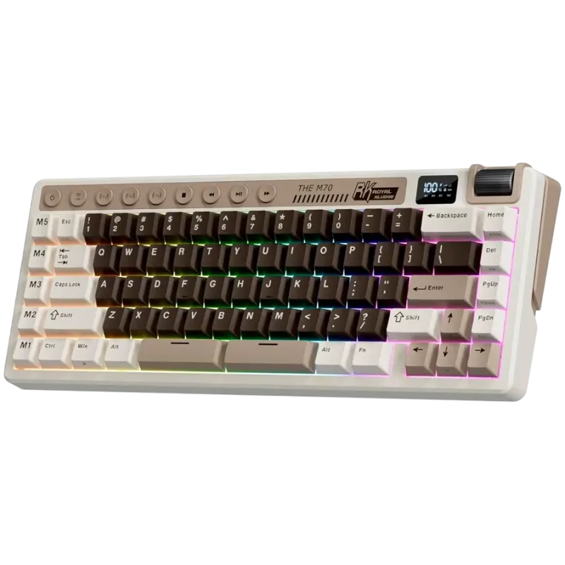 ROYAL KLUDGE RK M70 Mocha Grey Gaming Keyboard Cream switch - 1