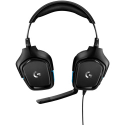 LOGITECH G432 Wired Gaming Headset 7.1 - LEATHERETTE - BLACK/BLUE - USB - 3