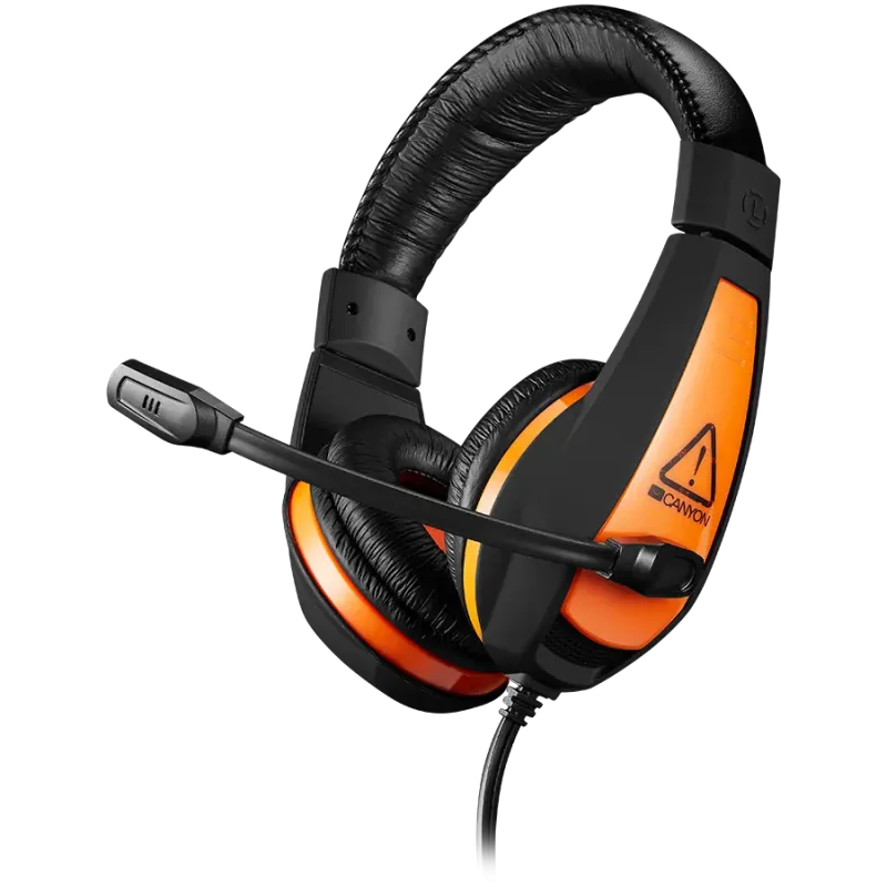 CANYON Star Raider GH-1A, Gaming headset 3.5mm jack with adjustable microphone and volume control, with 2in1 3.5mm adapter, cabl