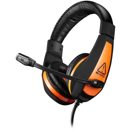 CANYON Star Raider GH-1A, Gaming headset 3.5mm jack with adjustable microphone and volume control, with 2in1 3.5mm adapter, cabl