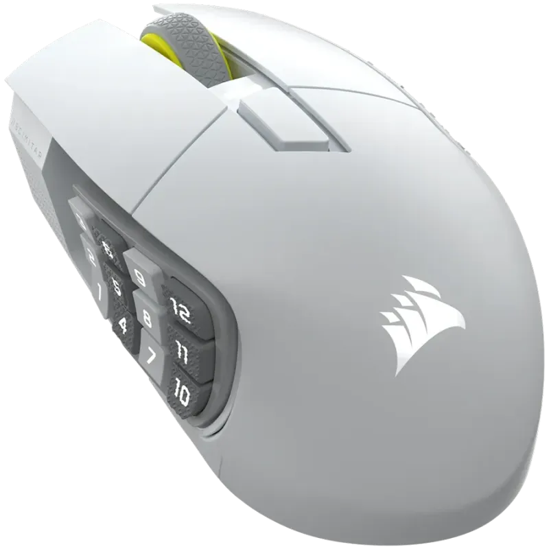 CORSAIR SCIMITAR ELITE WIRELESS SE Gaming Mouse, Wireless, White, 33000 DPI, Optical - 1
