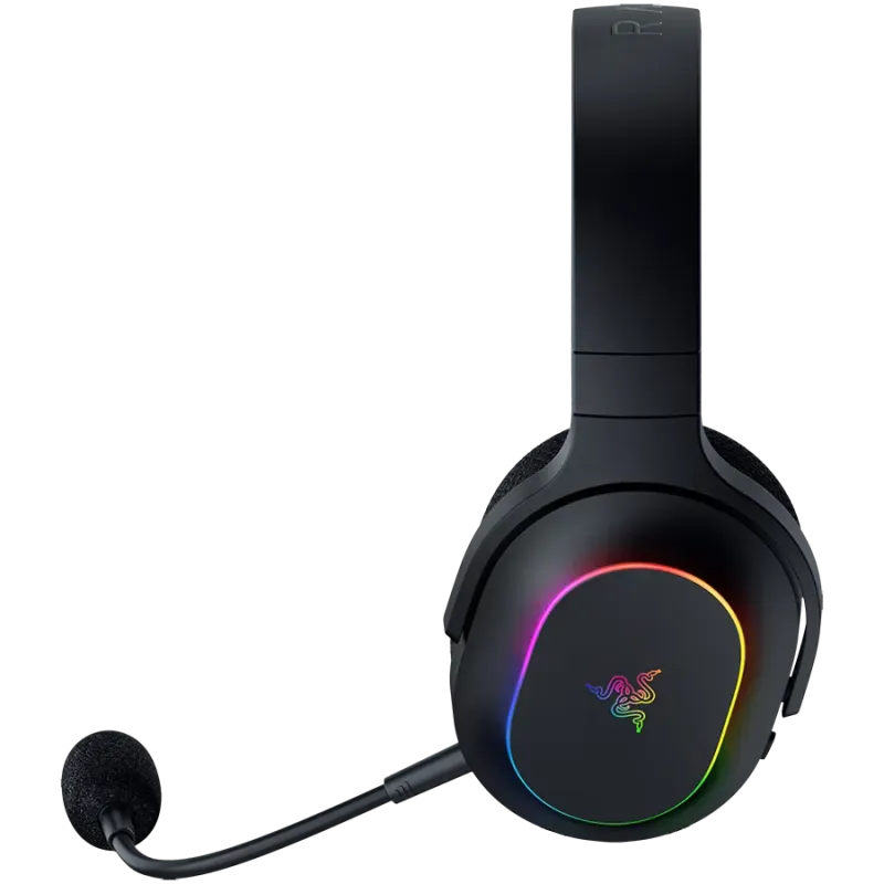 Razer Barracuda X Chroma, Gaming Headset, Black, Oval Ear Cushions, 2.4 GHz Wireless / Bluetooth, Breathable Fabric with Memory 