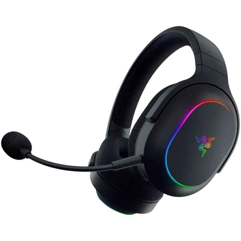 Razer Barracuda X Chroma, Gaming Headset, Black, Oval Ear Cushions, 2.4 GHz Wireless / Bluetooth, Breathable Fabric with Memory 