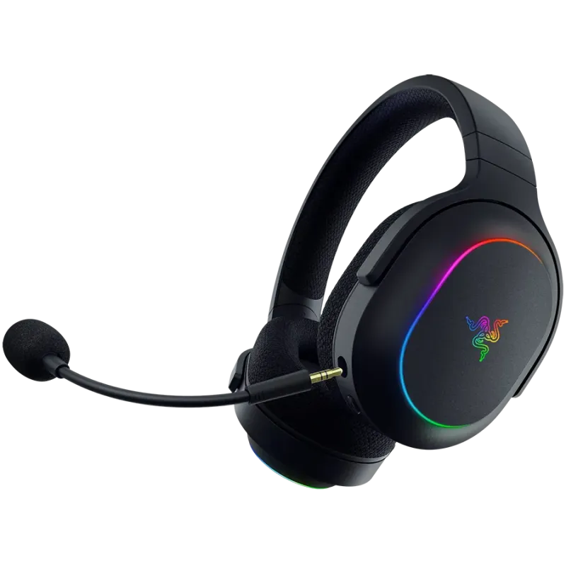Razer Barracuda X Chroma, Gaming Headset, Black, Oval Ear Cushions, 2.4 GHz Wireless / Bluetooth, Breathable Fabric with Memory 