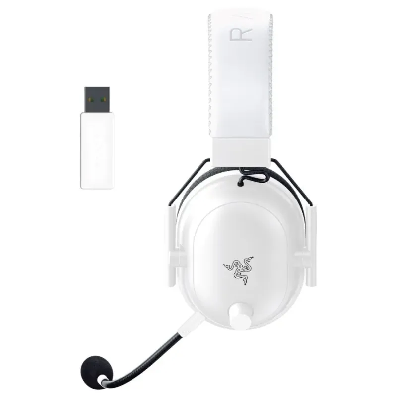 BlackShark V2 Pro (2023) - White, Wireless Gaming Headset, Razer TriForce Titanium Driver 50 mm, Oval Ear Cushions, Detachable S