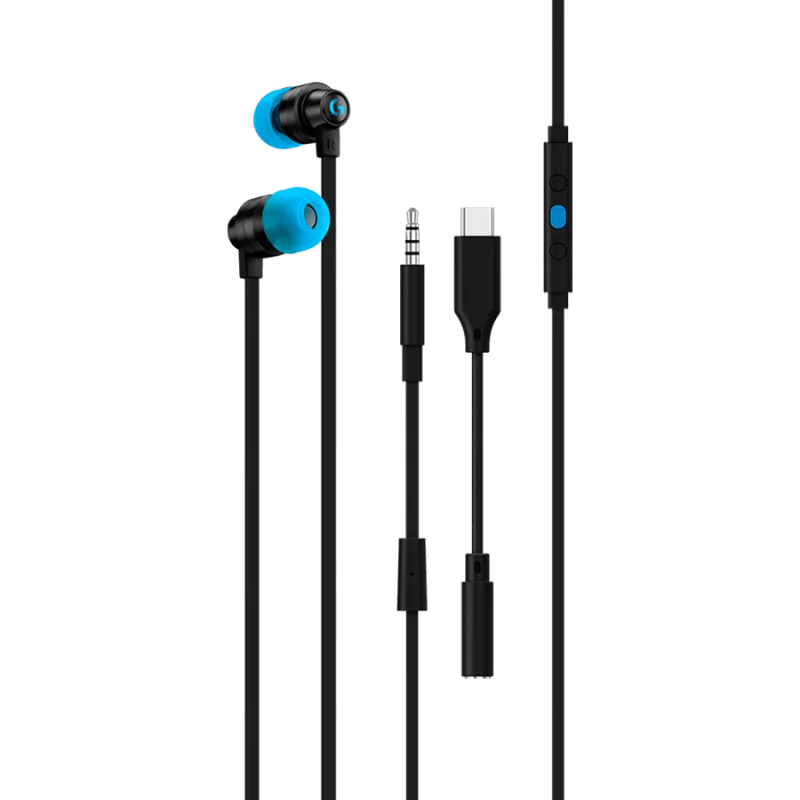 LOGITECH G333 Wired Gaming Earphones - BLACK - 3.5 MM - 1 LOGITECH G333 Wired Gaming Earphones - BLACK - 3.5 MM - 1