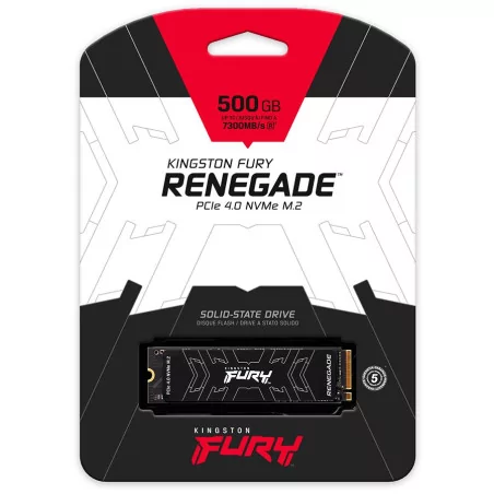 KINGSTON FURY Renegade 500GB SSD, M.2 2280, PCIe 4.0 NVMe, Read/Write 7300/3900MB/s, Random Read/Write: 450K/900K IOPS - 3