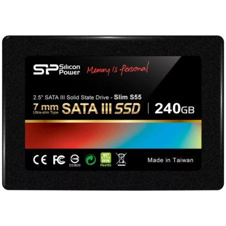SILICON POWER S55 240GB SSD, 2.5'' 7mm, SATA 6Gb/s, Read/Write: 556 / 480 MB/s, IOPS 80K - 1