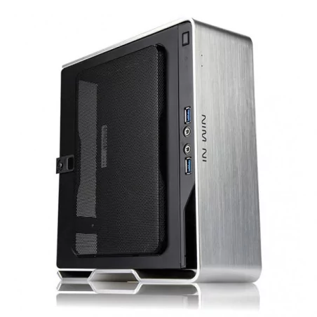 Chassis In Win BQ696 BQ696 MINI ITX CHASSIS WITH ALUMINUM FRAME/ IP-AD150A7-2/ EU POWER CORD/ BLACK/SILVER COLOR/ RETAIL - 1