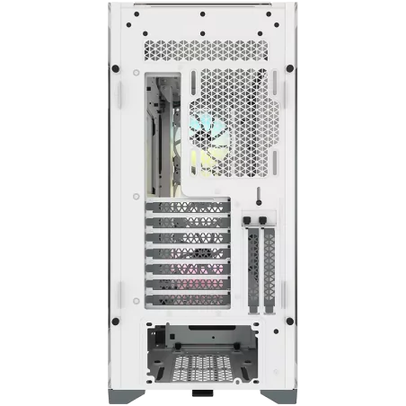 CORSAIR iCUE 5000X RGB Tempered Glass Mid-Tower ATX PC Smart Case — White - 5