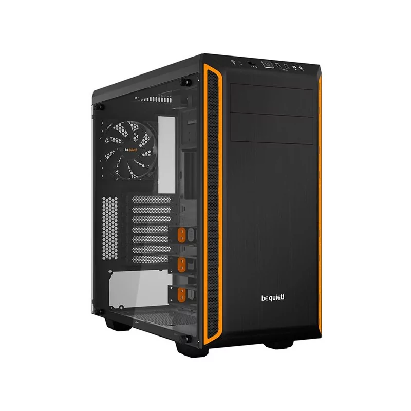 be quiet! PURE BASE 600 Window Orange, ATX/M-ATX/Mini-ITX, 1x Pure Wings 2 140mm, 1x Pure Wings 2 120mm, 3-step fan controller, 