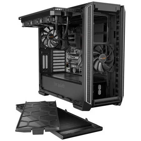 be quiet! SILENT BASE 601 Window Silver,  E-ATX/ATX/M-ATX/Mini-ITX, 2x Pure Wings 2 140mm, 3-step fan controller, 1x USB 2.0, 2x