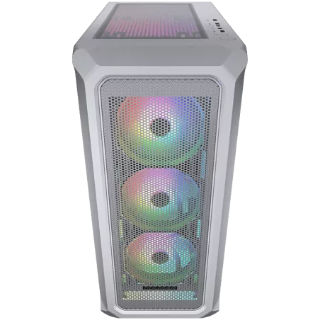 COUGAR Archon 2 RGB (White), Mid Tower, 3x 120 ARGB Fans, RGB Button, 3mm Tempered Glass, Mini ITX / Micro ATX / ATX, USB 3.0 x 