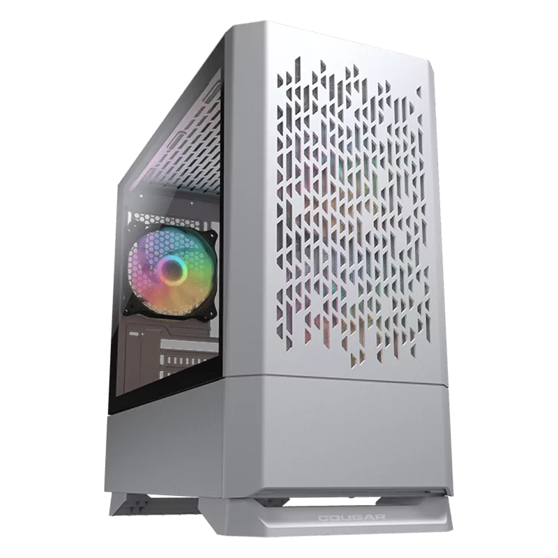 COUGAR MG140 Air RGB - White, Mini Tower, Mini ITX / Micro ATX, USB 3.0 x 2, USB 2.0 x 1, Mic x 1 / Audio x 1, RGB Button, 3x 12